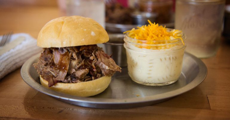 HQ Southern BBQ signature dishes Hickory-Smoked Ribs
Pulled Pork
BBQ Beans